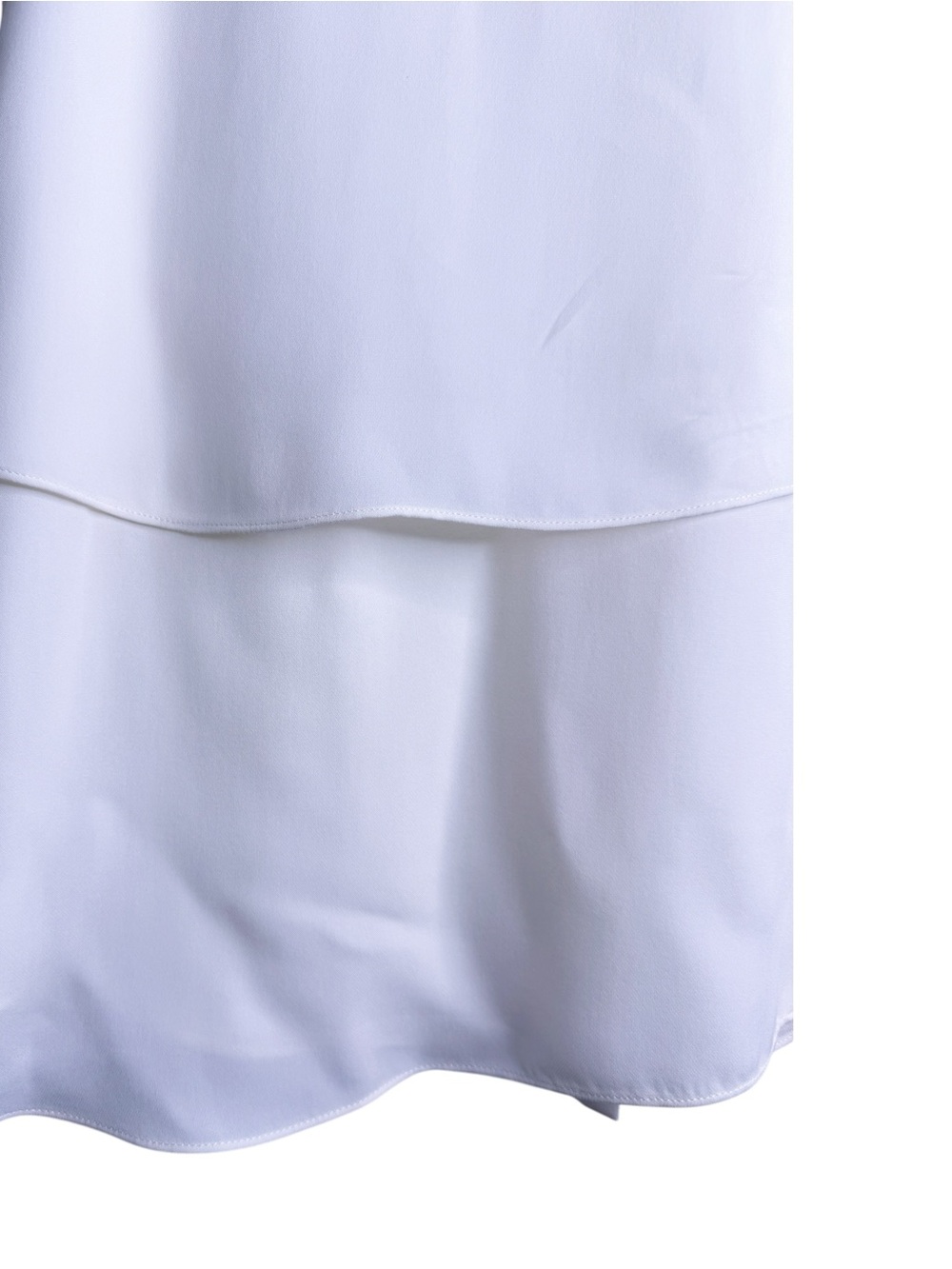 THEORY Silk Sleeveless Hidden Button Front Blouse Size Large in Ivory - Picture 8 of 10